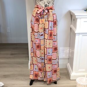 PATRONS OF PEACE | Women's Multicolor My Crabapple Tie Up Wide Leg Pants